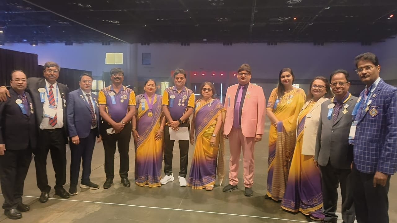 All 13 District Governors of MD322 , 2025-26 at International Convention in Orlando stage